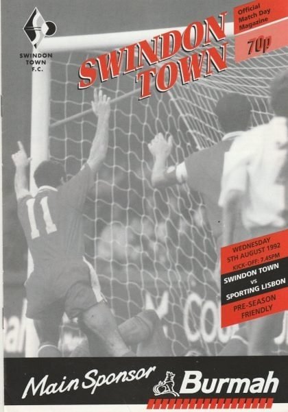 Swindon Town v Sporting Lisbon 05-Aug-1992