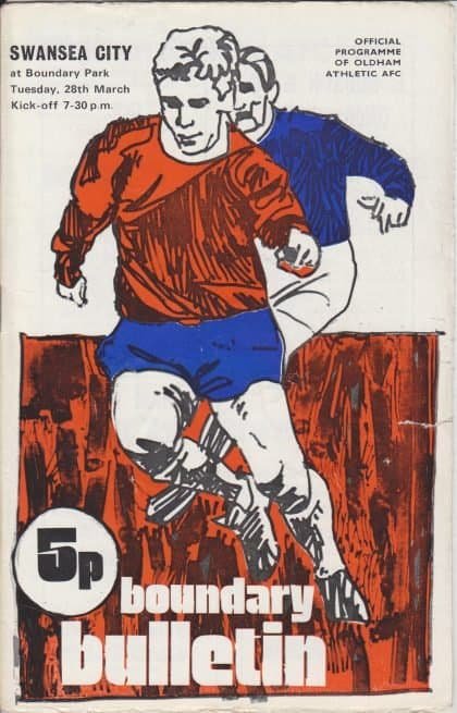 Oldham Athletic v Swansea City 28-Mar-1972