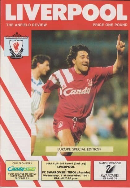 Liverpool  v Swarovski Tirol  11-Dec-1991
