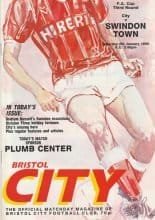 Bristol City v Swindon Town 06-Jan- 1990