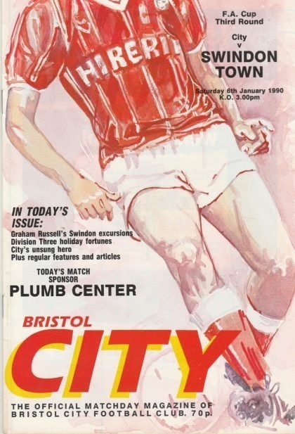 Bristol City v Swindon Town 06-Jan- 1990