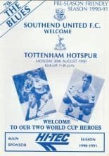 Southend United v Tottenham Hotspur  20-Aug-1990