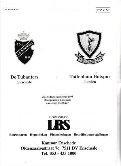 De Tubanters v Tottenham Hotspur   05-Aug-1998