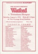 Watford v Tottenham Hotspur  06-Aug-1994