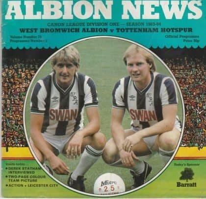 West Bromwich Albion v Tottenham Hotspur 07-Sep-1983