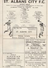 St Albans City v Tring Town   11-Feb-1961