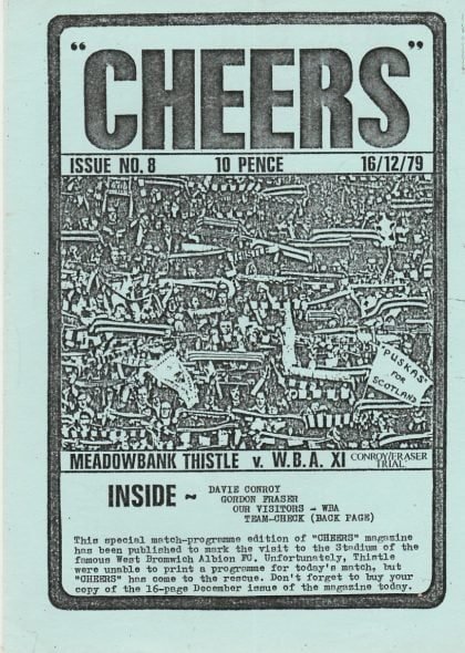 Meadowbank Thistle v West Bromwich Albion  16-Dec-1979