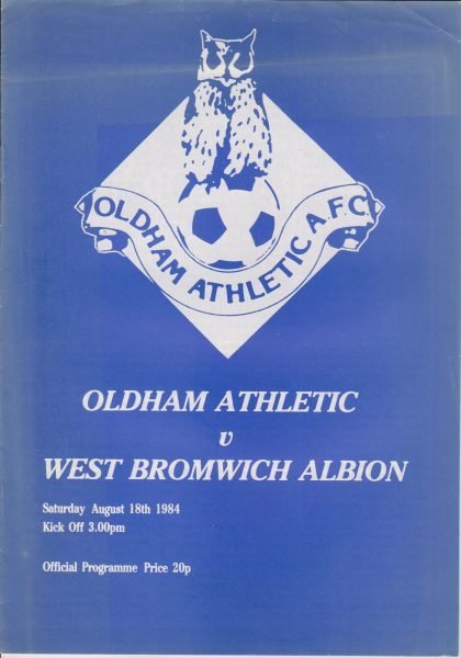 Oldham Athletic v West Bromwich Albion 18-Aug-1984