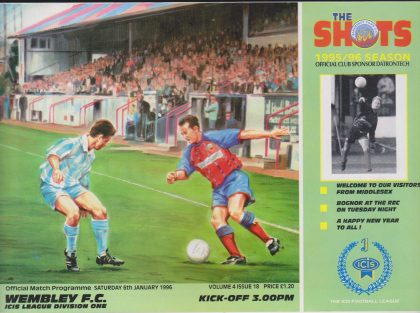 Aldershot Town v Wembley 06-Jan-1996