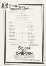 Leyton Orient v West Ham United 11-Aug-1985