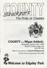 Stockport County Reserves v Wigan Athletic Reserves  14-Jan-1998