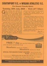 Southport v Wigan Athletic 20-Jul-2004