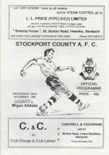 Stockport County Reserves v Wigan Athletic Reserves  22-Nov-1995
