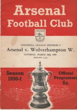 Arsenal v Wolverhampton Wanderers 24-Mar-1951