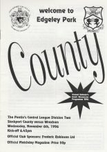 Stockport County Reserves v Wrexham Reserves 06-Nov-1996