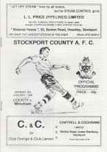 Stockport County Reserves v Wrexham Reserves 08-Jan-1996