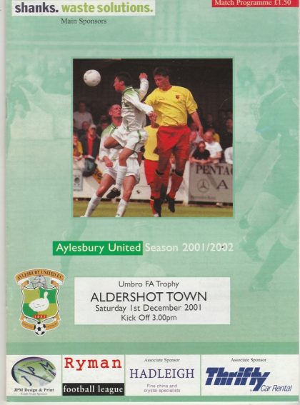 Aylesbury United v Aldershot Town 01-Dec-2001