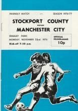 Stockport County v Manchester City 22-Nov-1976