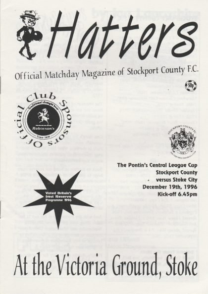 Stockport County Reserves v Stoke City Reserves 19-Dec-1996