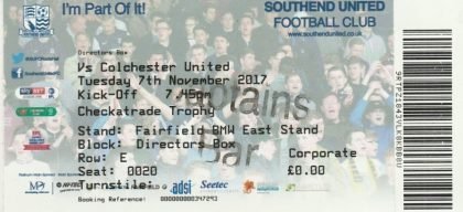 Southend United v Colchester United  07-Nov-2017