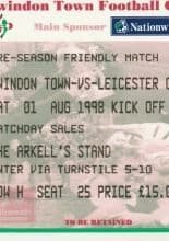 Swindon Town v Leicester City 01-Aug-1998