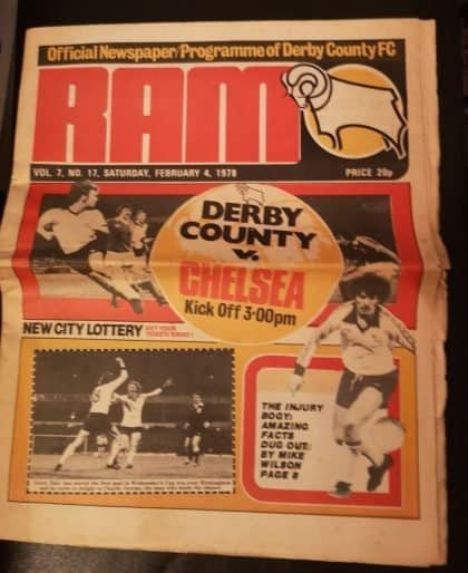 Derby County v Chelsea 04-Feb-1978