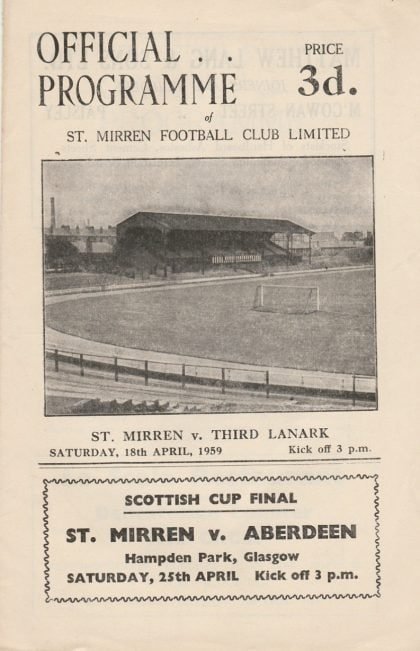 St Mirren v Third Lanark   18-Apr-1959