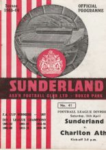 Sunderland v Charlton Athletic  18-Apr-1964