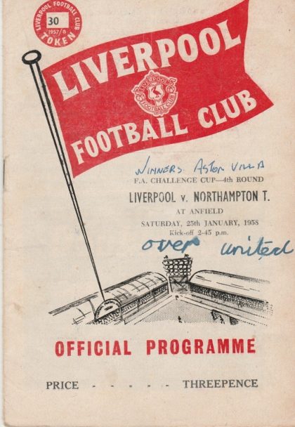Liverpool v Northampton Town 25-Jan-1958