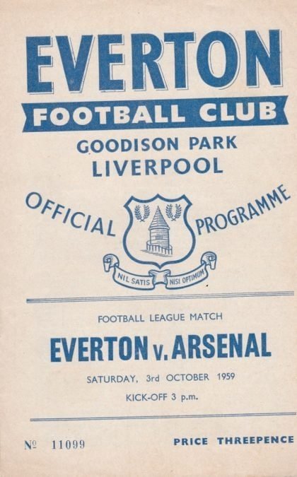 Everton v Arsenal 03-Oct-1959
