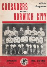 Crusaders v Norwich City 06-May-1959