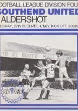 Southend United v Aldershot 27-Dec-1977