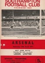 Southampton v Arsenal 10-Apr-1971