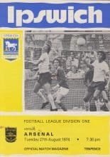 Ipswich Town v Arsenal 27-Aug-1974