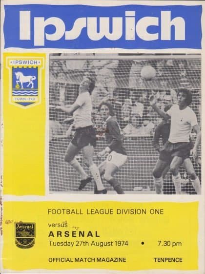 Ipswich Town v Arsenal 27-Aug-1974