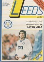 Leeds United v Aston Villa 15-Jan-1985