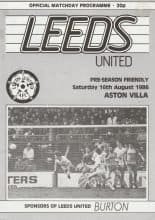 Leeds United v Aston Villa 16-Aug-1986