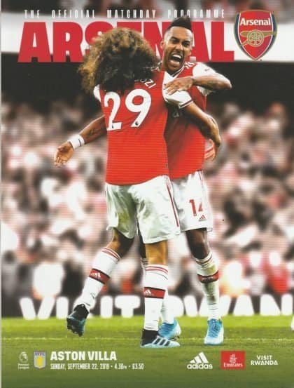 Arsenal v Aston Villa 22-Sep-2019