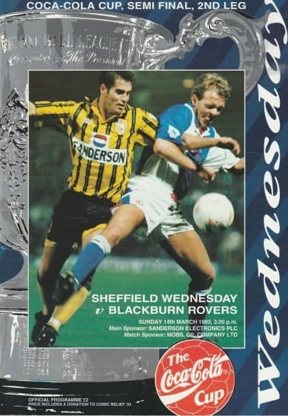 Sheffield Wednesday v Blackburn Rovers  14-Mar-1993
