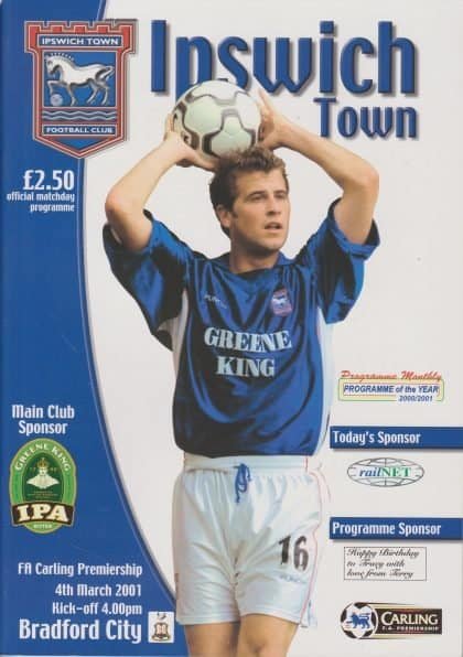 Ipswich Town v Bradford City 04-Mar-2001