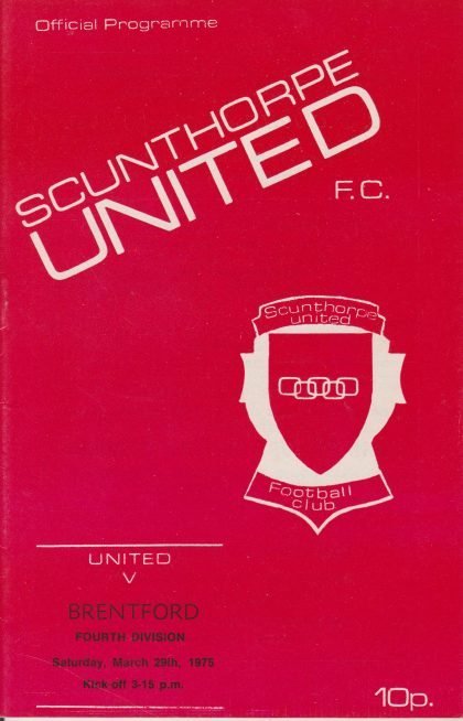 Scunthorpe United v Brentford 29-Mar-1975