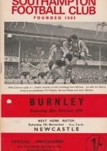 Southampton v Burnley 24-Oct-1970