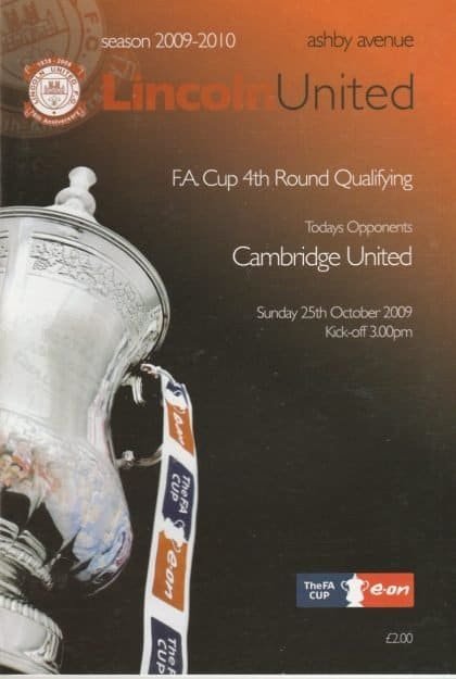 Lincoln United v Cambridge United  25-Oct-2009