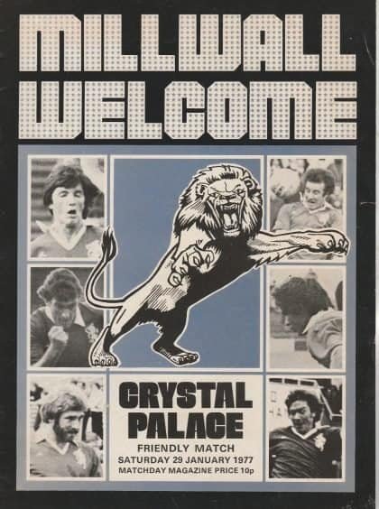 Millwall v Crystal Palace 29-Jan-1977