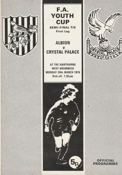 West Bromwich Albion Youth v Crystal Palace Youth  29-Mar-1976