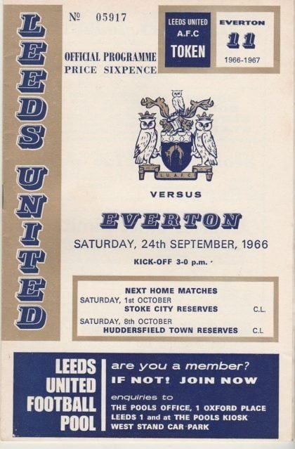 Leeds United v Everton 24-Sep-1966