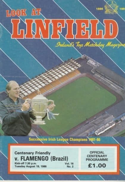 Linfield v Flamengo  19-Aug-1986