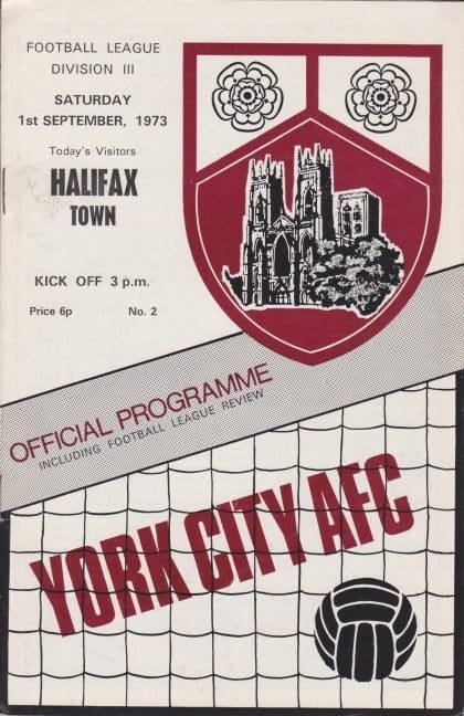York City v Halifax Town 01-Sep-1973