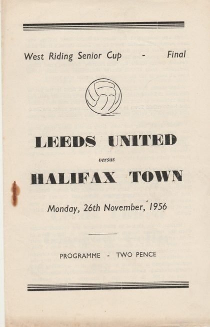 Leeds United v Halifax Town 26-Nov-1956