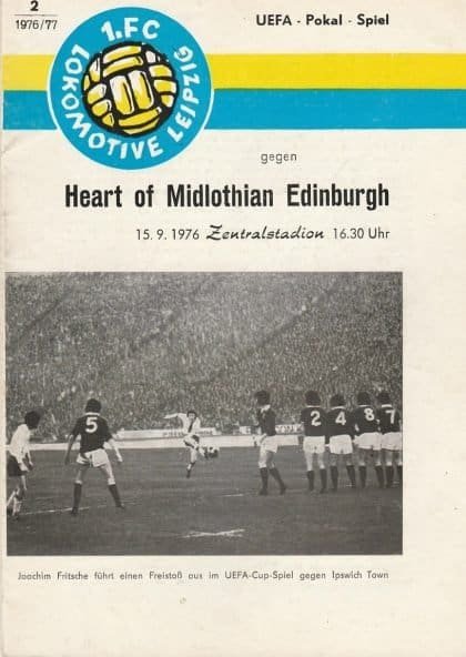 Lokomotive Leipzig v Heart of Midlothian 15-Sep-1976